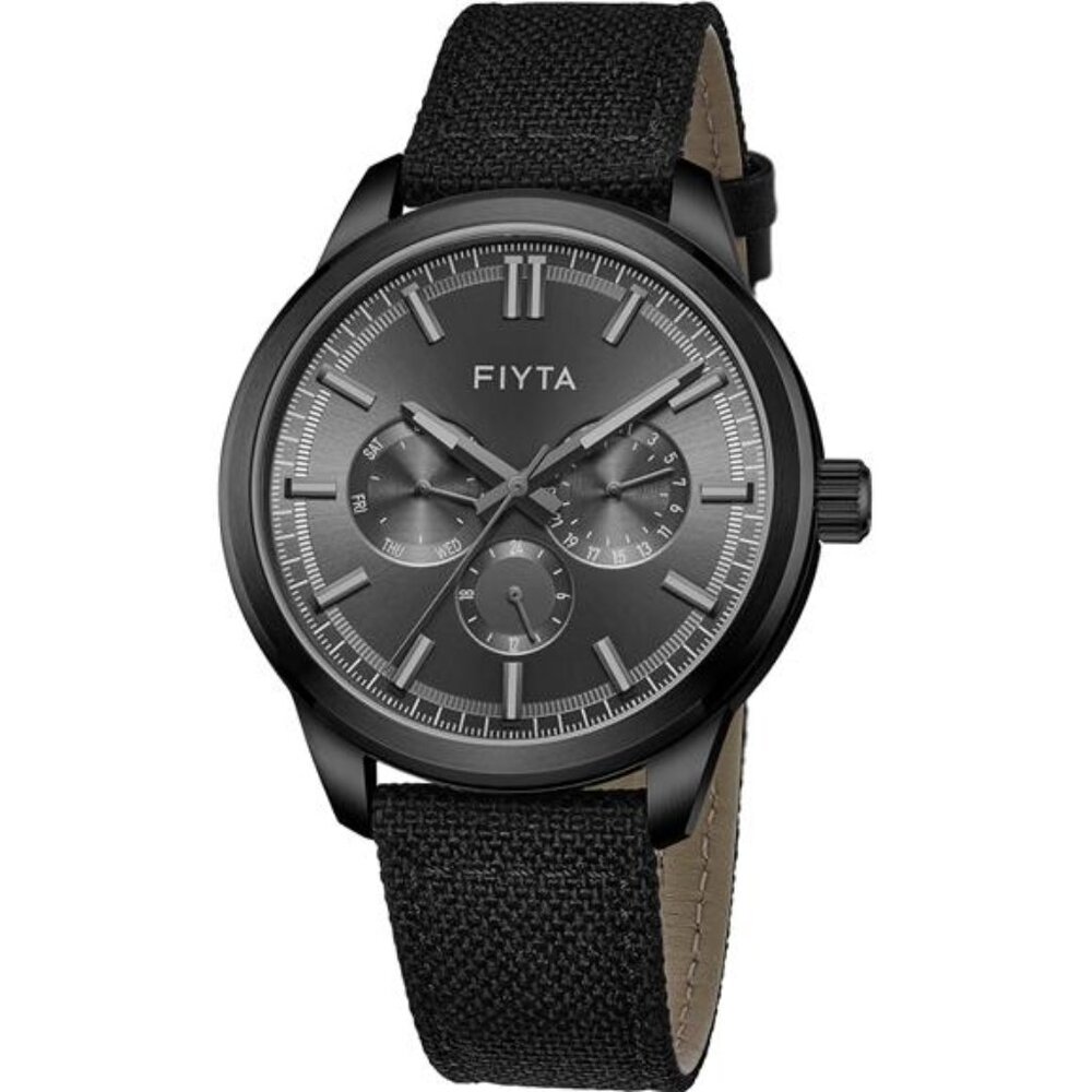 Men's Quartz Watch Black Watch Stainless Steel Strap
